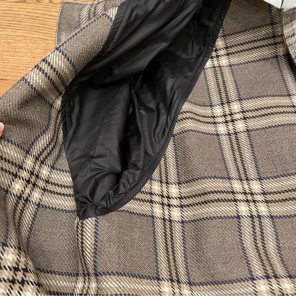 KASSL Editions point collar coated plaid raincoat - Picture 5 of 11